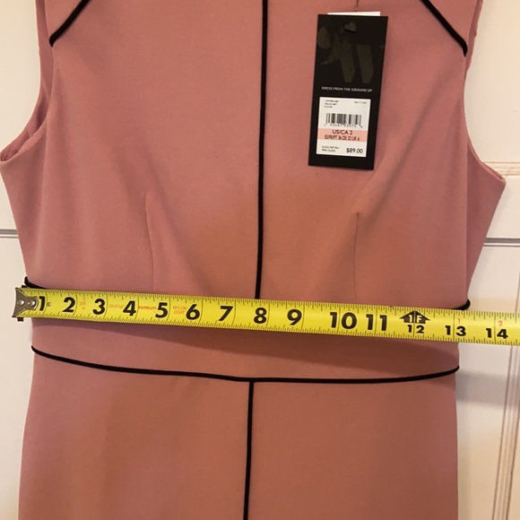 NINE WEST MAUVE PINK SHIFT DRESS SHEATH DRESS SZ 2 CAREER DRESS NEW WITH TAGS - Picture 9 of 12